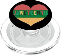 Juneteenth Giorno dell'Indipendenza Cuore Bandiera Panafricana Grafica PopSockets PopGrip per MagSafe