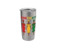 Juneteenth Heritage delle donne nere afroamericane Black Pride Bicchiere termico in acciaio inox doppia parete