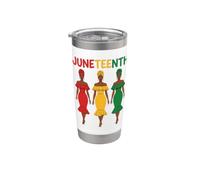 Juneteenth Heritage delle donne nere afroamericane Black Pride Bicchiere termico in acciaio inox doppia parete