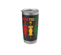 Juneteenth Heritage delle donne nere afroamericane Black Pride Bicchiere termico in acciaio inox doppia parete