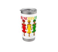 Juneteenth Heritage delle donne nere afroamericane Black Pride Bicchiere termico in acciaio inox doppia parete