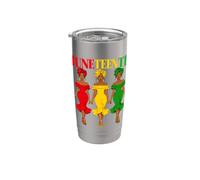 Juneteenth Heritage delle donne nere afroamericane Black Pride Bicchiere termico in acciaio inox doppia parete
