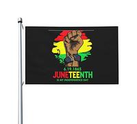 Juneteenth Independence Day Flag 3x5 Ft Double Side Outdoor Farmhouse Yard Sign Bandiera decorativa da giardino con occhielli in ottone