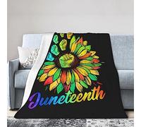 Juneteenth June 19 1865 African American Black Freedom Celebration Coperta di flanella Coperta in micropile ultra morbido Coperte Aria condizionata calda Biancheria da letto leggera per divano Divano
