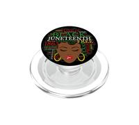 Juneteenth Melanin Black Women Natural Hair Afro Word Art PopSockets PopGrip per MagSafe