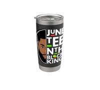 Juneteenth Nero Bruh King Melanin Padre Papà Uomini Figlio Ragazzi Bicchiere termico in acciaio inox doppia parete