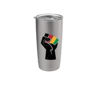 Juneteenth Pugno di potere nero Juneteenth Bicchiere termico in acciaio inox doppia parete