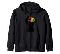 Juneteenth Pugno di Potere Nero Juneteenth Felpa con Cappuccio