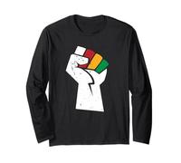 Juneteenth Pugno di Potere Nero Juneteenth Maglia a Manica