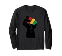 Juneteenth Pugno di Potere Nero Juneteenth Maglia a Manica