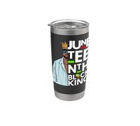Juneteenth Re Nero Melanin Padre Papà Uomini Figlio Bruh Da Boy Bicchiere termico in acciaio inox doppia parete