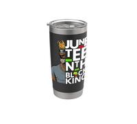 Juneteenth Re Nero Melanin Padre Papà Uomini Figlio Bruh Da Boy Bicchiere termico in acciaio inox doppia parete