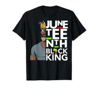 Juneteenth Re Nero Melanin Padre papà Uomini Figlio Bruh da Boy Maglietta