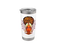 Juneteenth Regina Nera Belle Donne Melanina Ragazza Magia Bicchiere termico in acciaio inox doppia parete