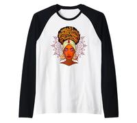 Juneteenth Regina Nera Belle Donne Melanina Ragazza Magia Maglia con Maniche Raglan