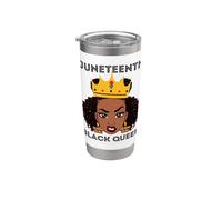 Juneteenth Regina Nera Melanin Sista Sorelle Ragazze Ragazze Bicchiere termico in acciaio inox doppia parete
