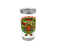 Juneteenth Regina Nera Ragazza Magica Melanina Ragazza Potenza Donne Bicchiere termico in acciaio inox doppia parete