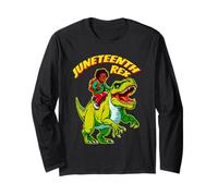 Juneteenth Rex Felice Kid Equitazione Un T-Rex Dinosauro 1865 Texas Maglia a Manica