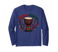 Juneteenth Rhythm of Freedom Djembe Drum Music Maglia a Manica