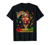 Juneteenth Ricordando i miei antenati 1865 Donne nere Maglietta