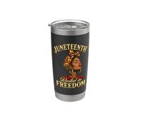 Juneteenth Rooted In Freedom Black Women Bicchiere termico in acciaio inox doppia parete