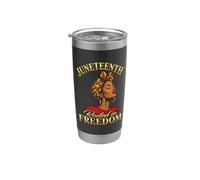 Juneteenth Rooted In Freedom Black Women Bicchiere termico in acciaio inox doppia parete