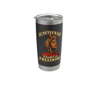 Juneteenth Rooted In Freedom Black Women Bicchiere termico in acciaio inox doppia parete