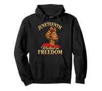 Juneteenth Rooted in Freedom Black Women Felpa con Cappuccio