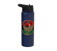 Juneteenth Sankofa Freedom Day Emblem Stainless Steel Insulated Water Bottle