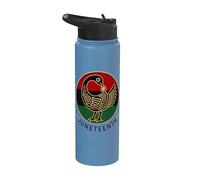 Juneteenth Sankofa Freedom Day Emblem Stainless Steel Insulated Water Bottle