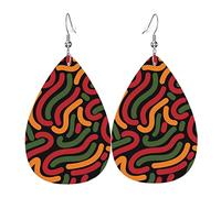 Juneteenth Since 1865 Celebrate Freedom Afican Orecchini per le donne Ragazze in pelle gioielli leggeri orecchini pendenti a goccia