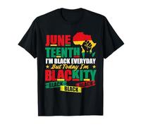Juneteenth Sono Nero Tutti i Giorni ma Oggi Sono Blackity Maglietta