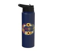Juneteenth Sunflower Butterfly Wreath Freedom Stainless Steel Insulated Water Bottle