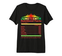 Juneteenth Valori nutrizionali per Uomini, Donne e Bambini Neri Maglietta Premium