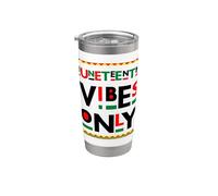 Juneteenth Vibes Only 1865 Melanina Uomo Donna Sista Bruh Kids Bicchiere termico in acciaio inox doppia parete