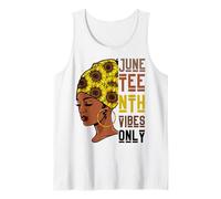 Juneteenth Vibes Solo Nero Ragazze Donne Melanina Girasole Canotta