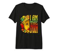 Juneteenth Woman I Am The Storm Black History Maglietta Premium