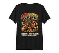 Juneteenth Women Black History Freedom 1865 June 19th Maglietta Premium