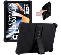 Junfire cover Silicone per Whitedeer C10/Yicty Tablet 10 Pollici, Custodia Antiurto Robusta con Supporto regolabile - Nero