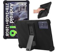 Junfire Custodia in silicone per tablet TABWEE T50 11" Android 16 2025, custodia per tablet TABWEE T50 / Blackview Tab 9/90 WIFI 11" con cavalletto, nero