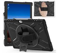Junfire Custodia per Lenovo ThinkPad X12 Detachable Gen 2/ThinkPad X12 12.3 Pollici 2024/2021 Custodia con Cavalletto Rotabile, Cinghia da polso, Tracolla e Portapenne Compatibile con Tastiera Nero