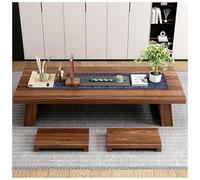 JUNFUNNLE 100 cm grande scrivania da terra minimalista giapponese, tavolino da meditazione Tatami, tavolino da salotto, tavolino da caffè