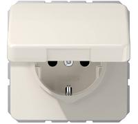 Jung 1 parte Frutto Presa schuko con coperchio ribaltabile Bianco crema