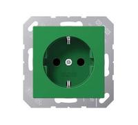 Jung 1520 BFKI GN Presa Schuko 16 A 250 V, infrangibile con protezione da contatto, serie A, verde
