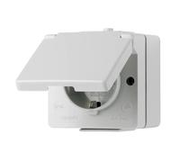 Jung Completo Presa schuko con coperchio ribaltabile WG 600 Grigio chiaro 620WX