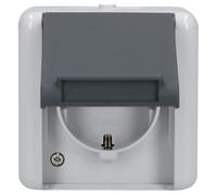 JG 820 W - Presa di corrente con coperchio incernierato, 1 volta