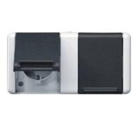 Jung 8220W 2 vie Cassetta a parete Presa di corrente Grigio 1 pz.