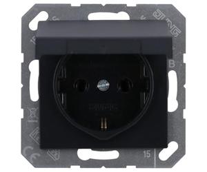 JUNG A 1520 BFKL ANM presa energia CEE 7/3 Antracite