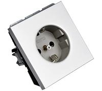 Jung AL 1520 KI Presa Schuko 16 A 250 V con protezione da contatto serie LS in alluminio