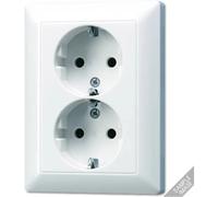 Jung AS5020KIUWW 2 vie Frutto Presa schuko Bianco alpino 1 pz.